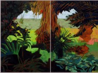   Entre palmeras 108 x 81 cm acrílico/lienzo 2015